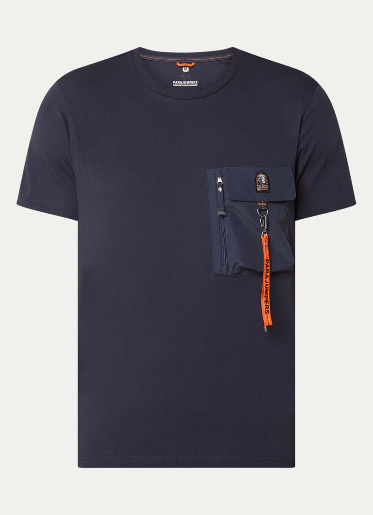 Tricou Parajumpers Mojave cu buzunar la piept și logo.
