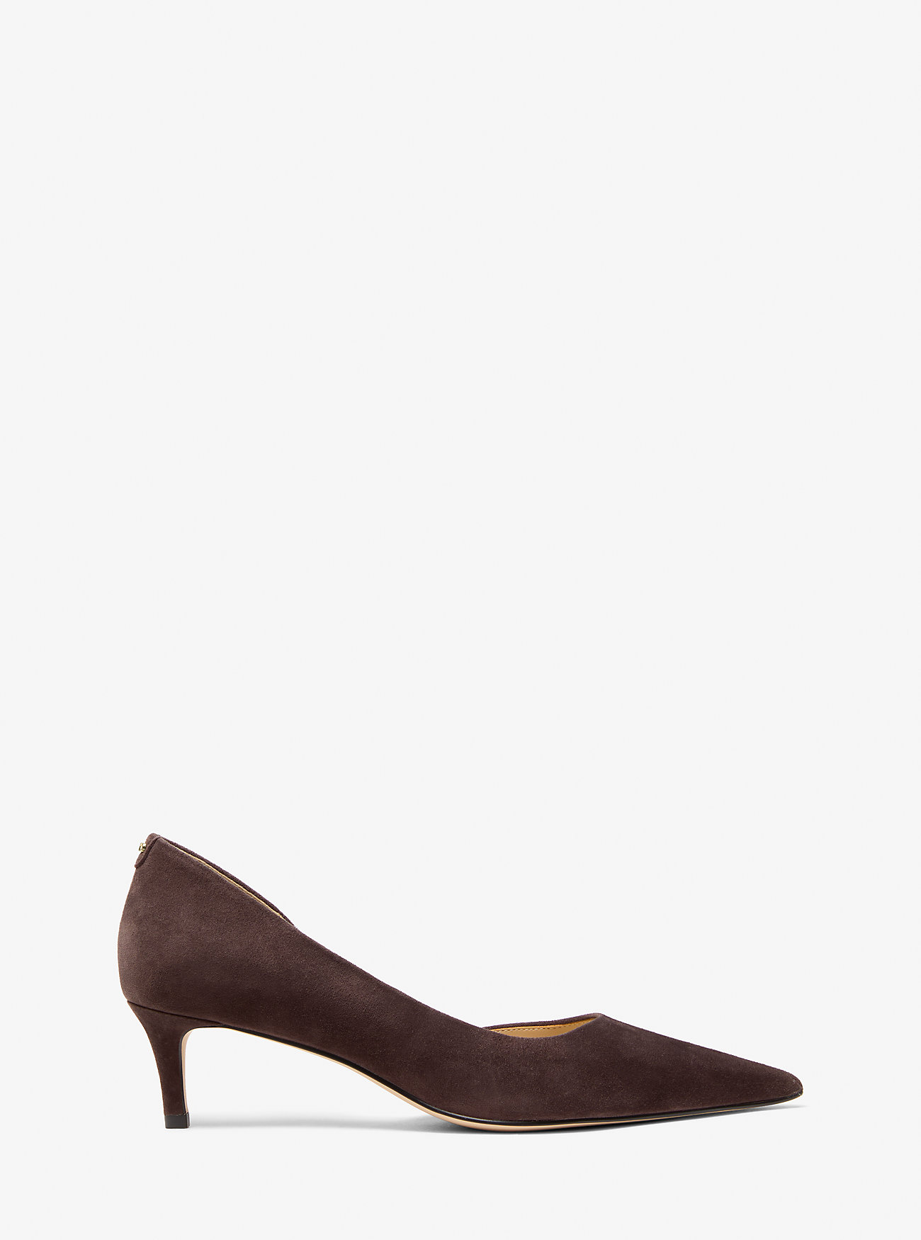 Elyse Suede Kitten Pumps - SJOKOLADE