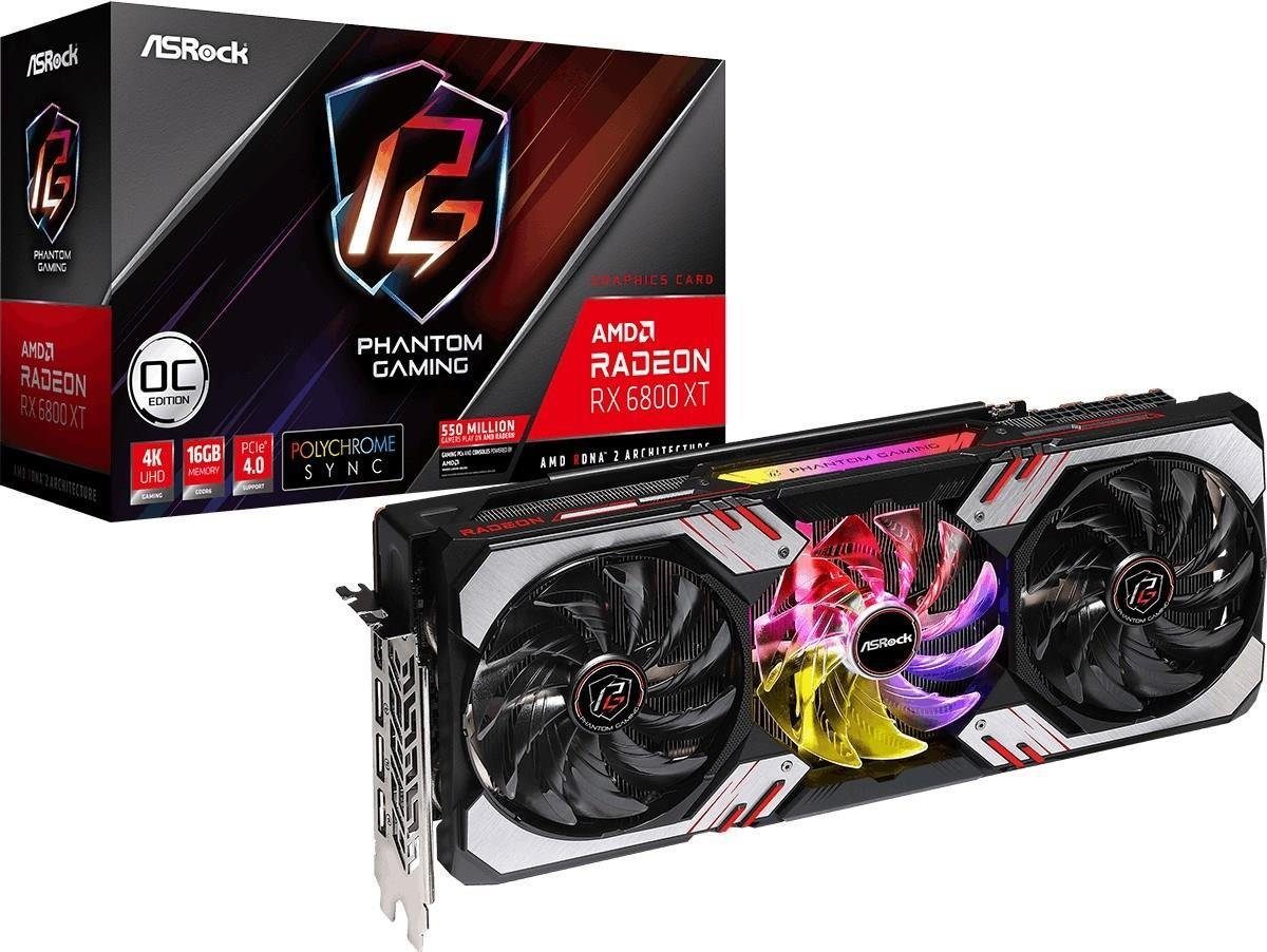 Asrock ASROCK RX 6800XT PHANTOM GAMING 16G OC 16GB Grafikkarte