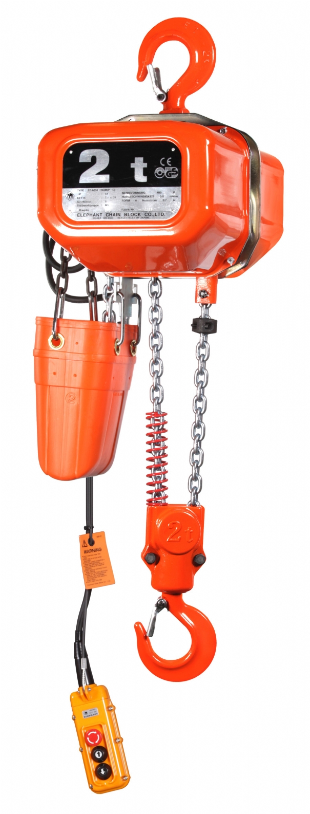 Rema 0512005-3 FBH20/2000/3M Elephant 400 V electric chain hoist 2 speeds 3.0 m 2000 kg 512005