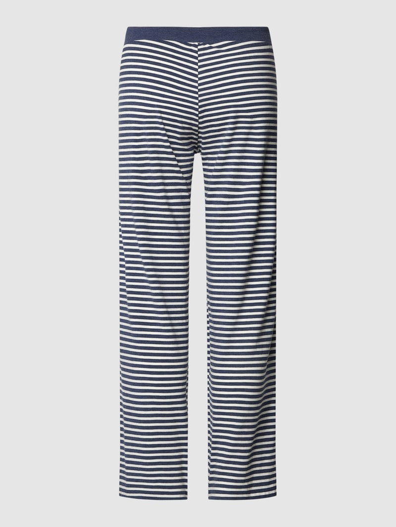 Pyjama-Hose mit Allover-Muster in dunkelblau