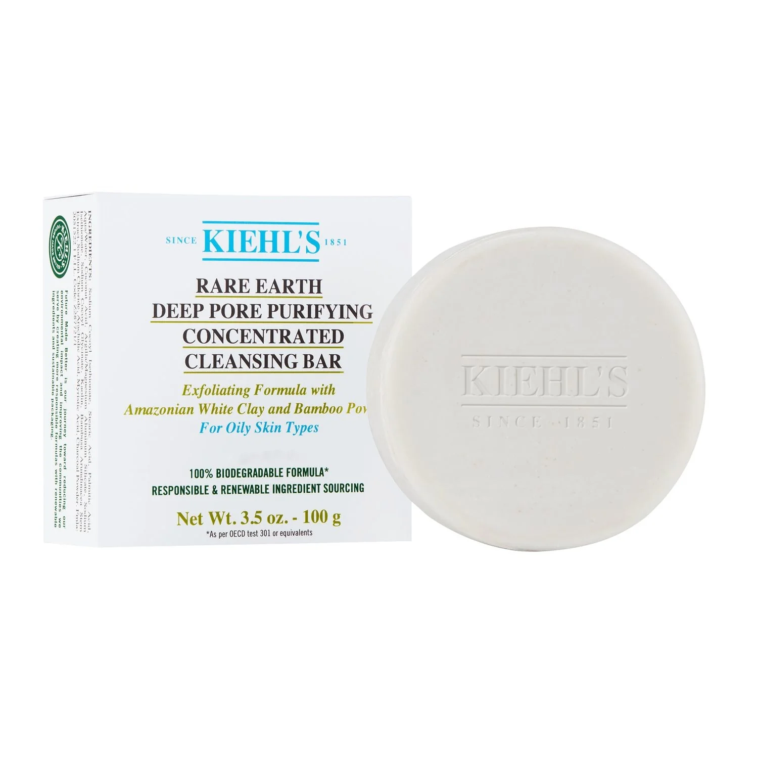 Rensemidler / Eksfolierende ingredienser Rare Earth Deep Pore Purifying Concentrated Cleansing Bar - Ansigtsrensende sæbe
