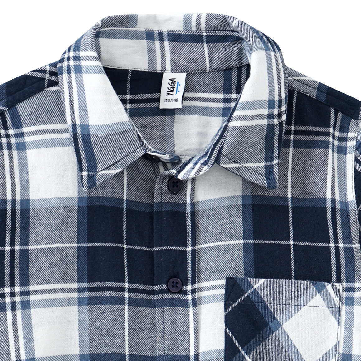 Jungen Flanellhemd im Karo-Look