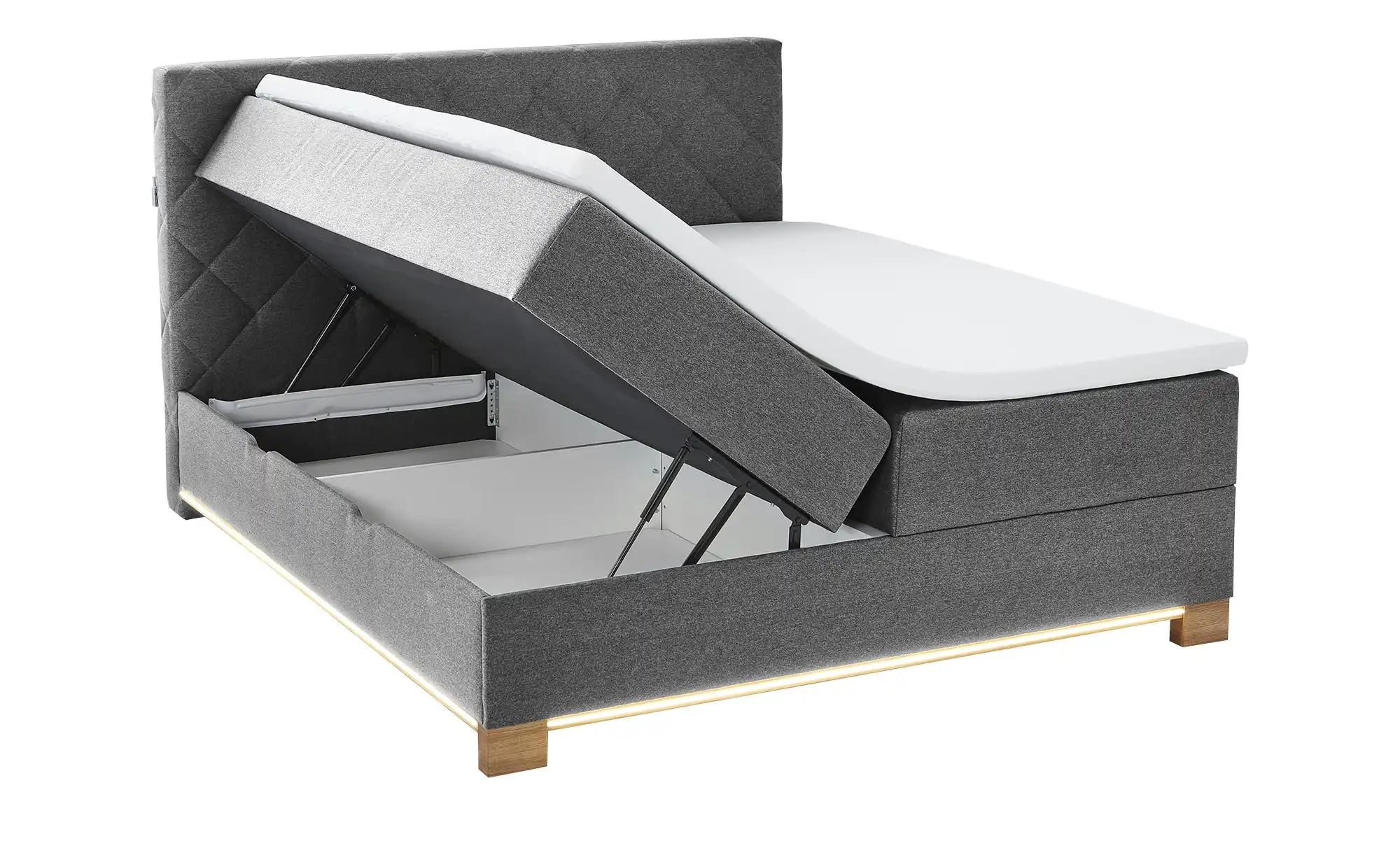 Boxspringbett USB-Anschluss & LED- Beleuchtung  Clara