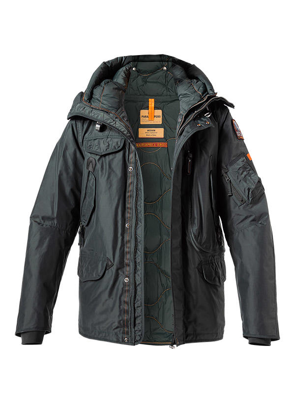 PARAJUMPERS, 2-in-1 Daunenjacke, Mikrofaser wasserabweisend, dunkelgrün