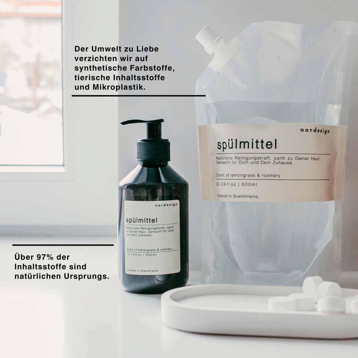 Spülmittel mit natürlicher Reinigungskraft Nachfüllpack, 600 ml