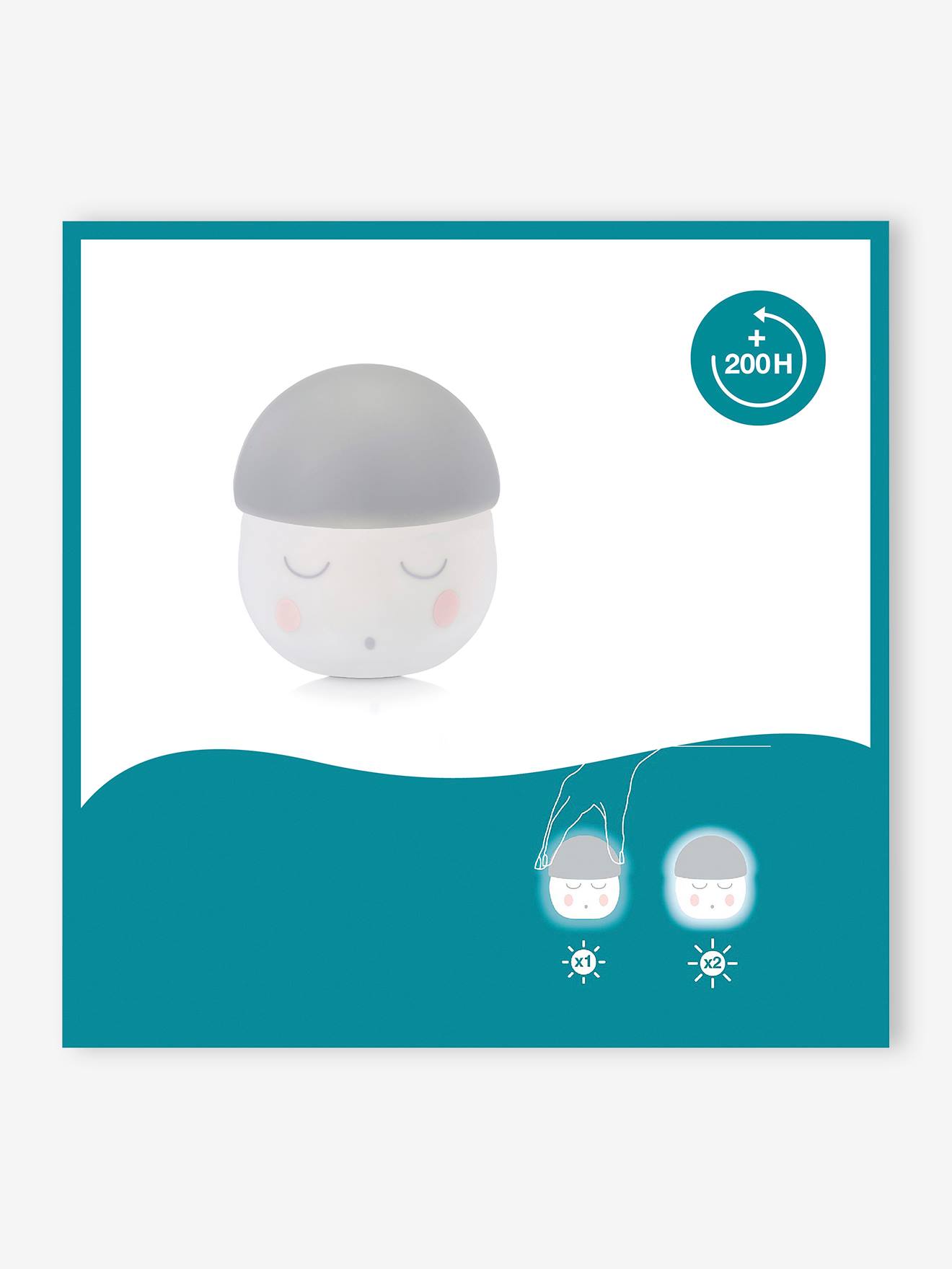 Veilleuse nomade BABYMOOV Squeezy blanc/gris