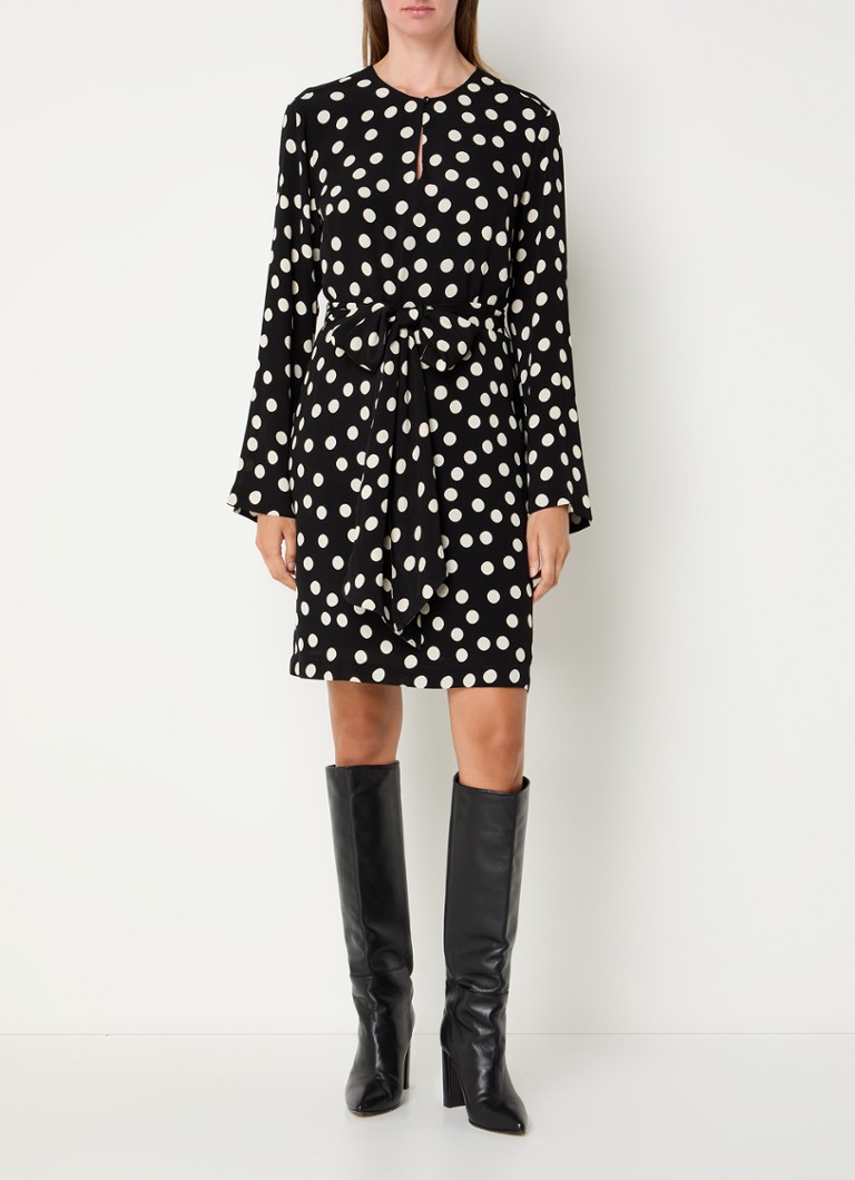 Robe tunique courte Claudia Sträter à pois et ceinture à nouer