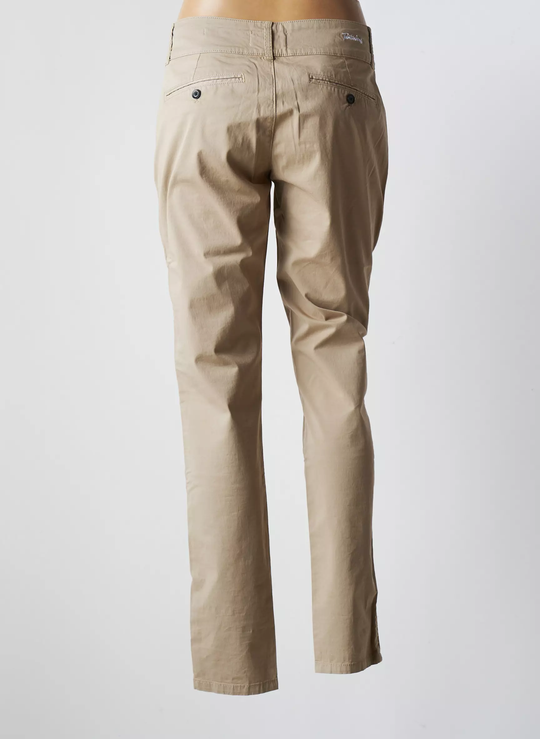 Les Teinturiers Pantalons Chino Femme couleur beige