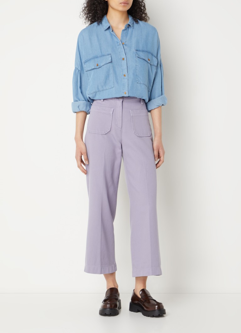 Camicetta in chambray con tasche sul petto di Sessùn Botania