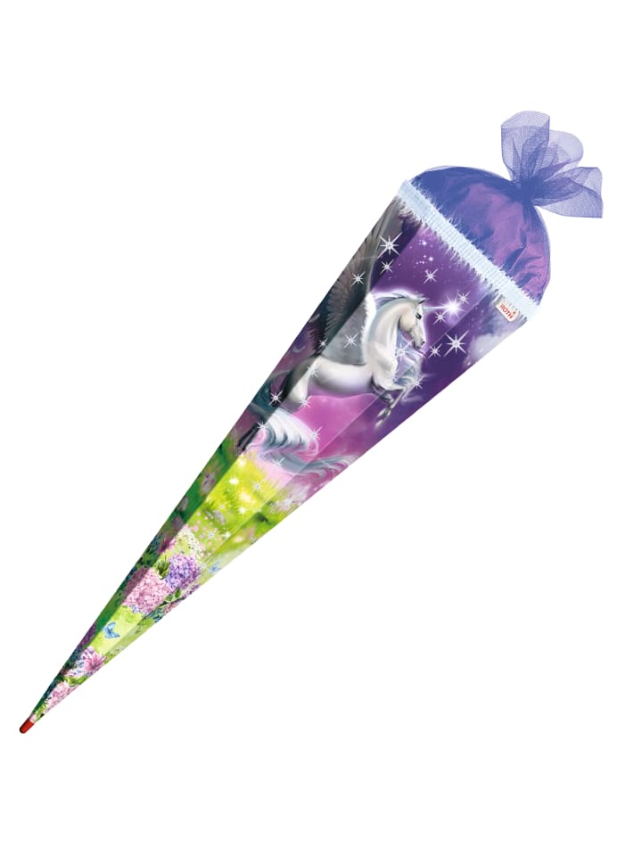 ROTH Schultüte groß Magic Pegasus 85 cm, Glitter Glitzerborte in Lila günstig kaufen onesize