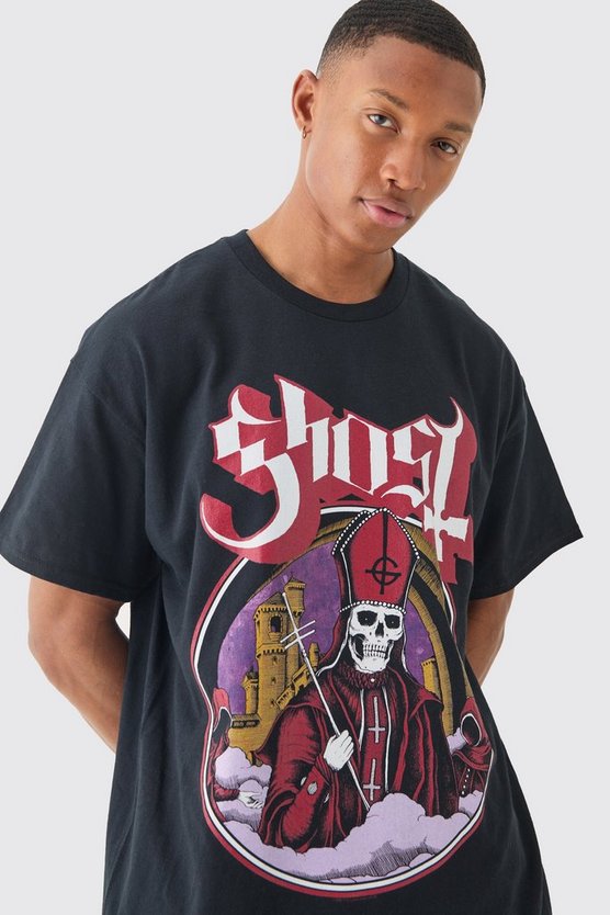 Oversize T-Shirt mit lizenziertem Ghost Band Print