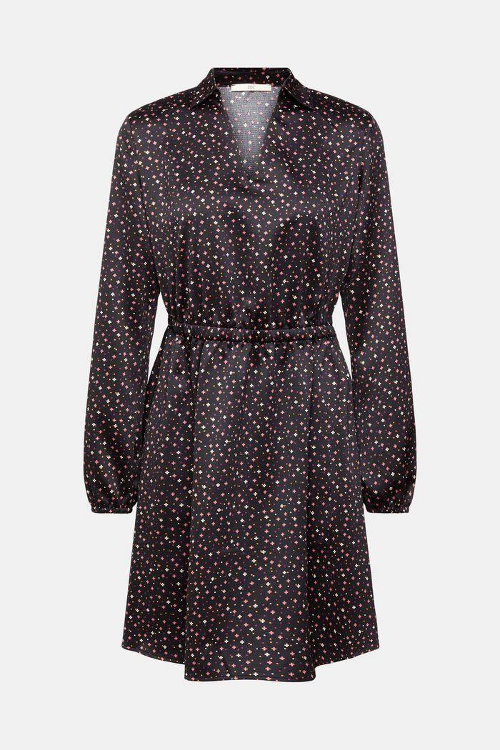Kleid mit Print und Kragen
