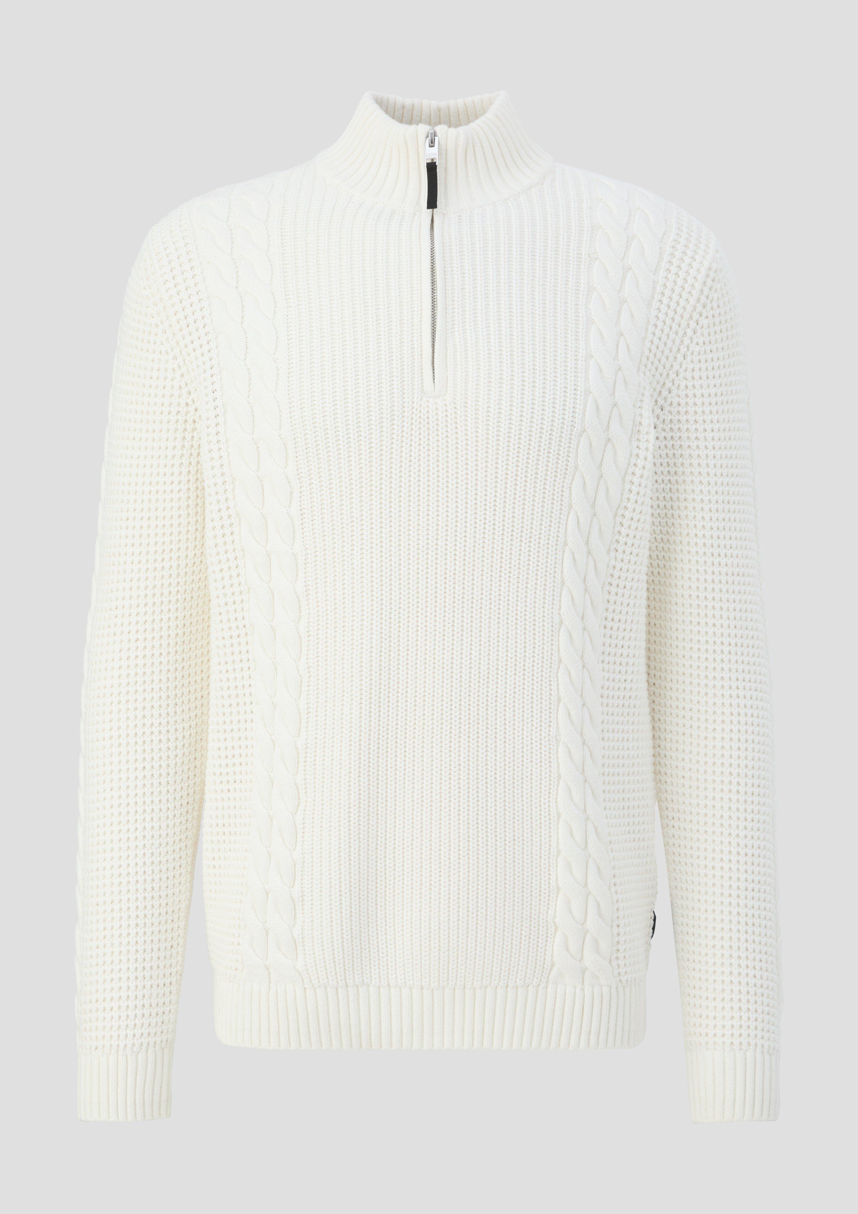Troyer-Pullover mit Zopfmuster  2137421-0240