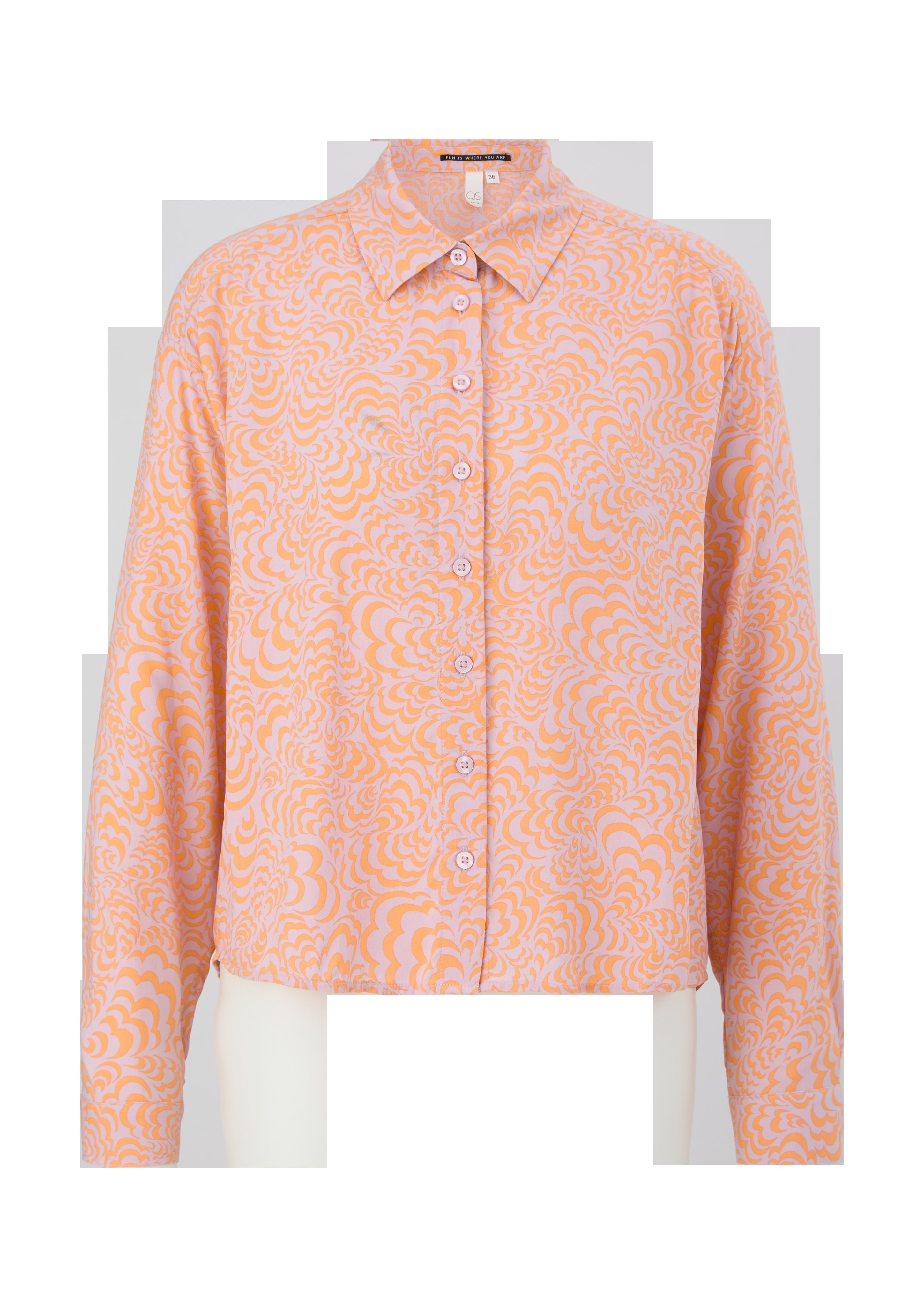 Viskosebluse mit Allovermuster  2126652-41A4