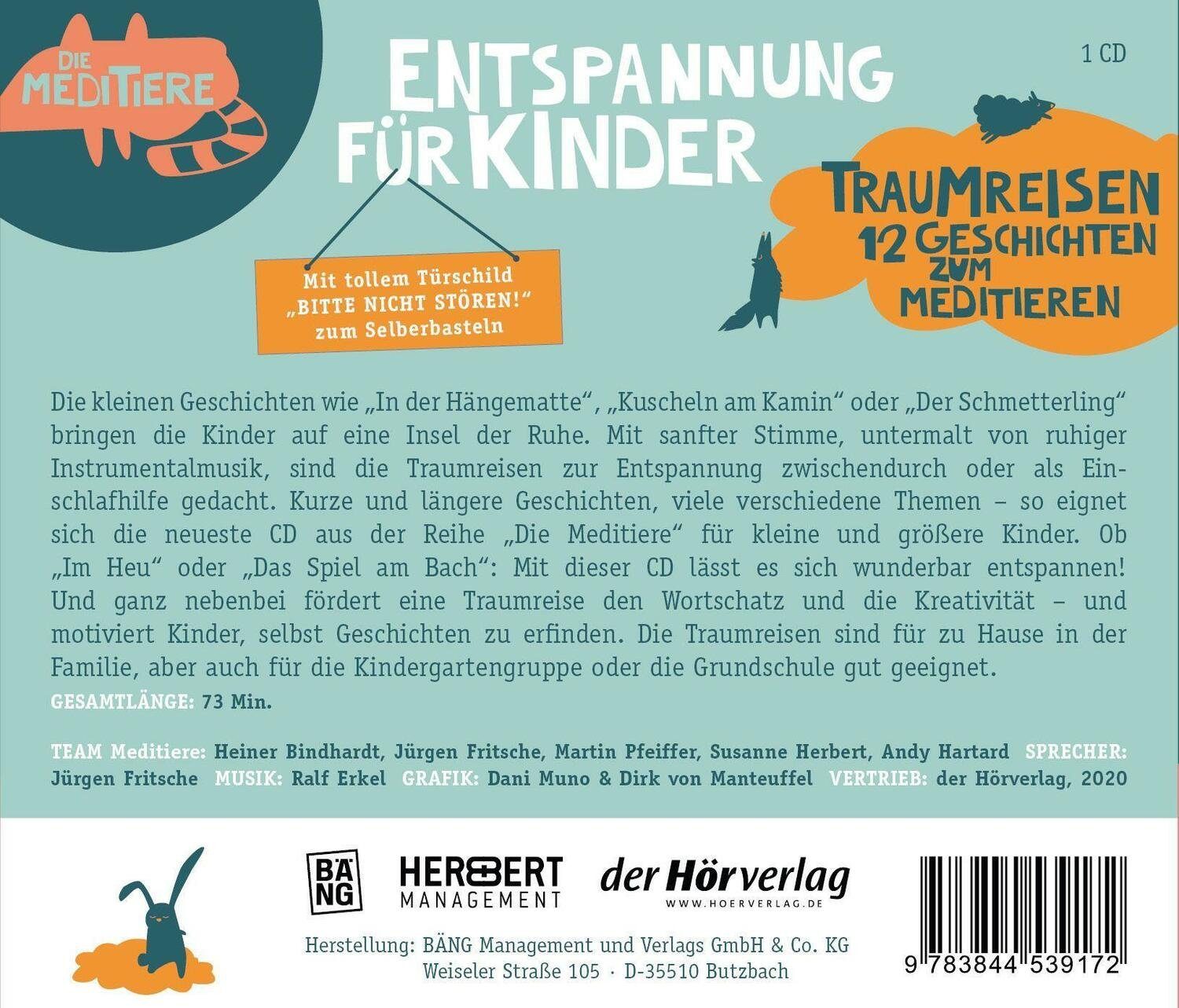 Der HörVerlag Hörspiel Entspannung für Kinder. Traumreisen - Geschichten zum Meditieren
