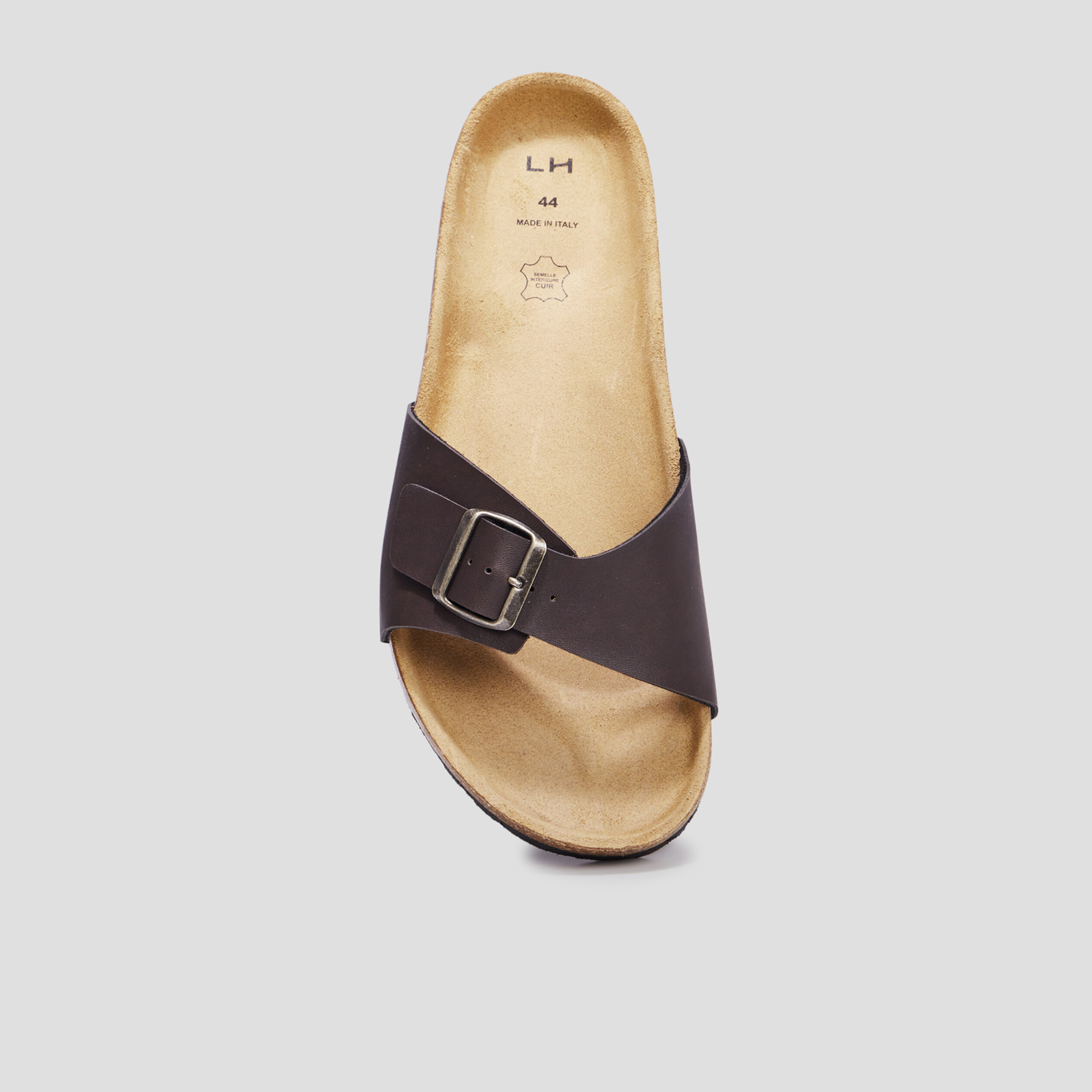 Mules avec boucles Goalitor marron homme | La Halle