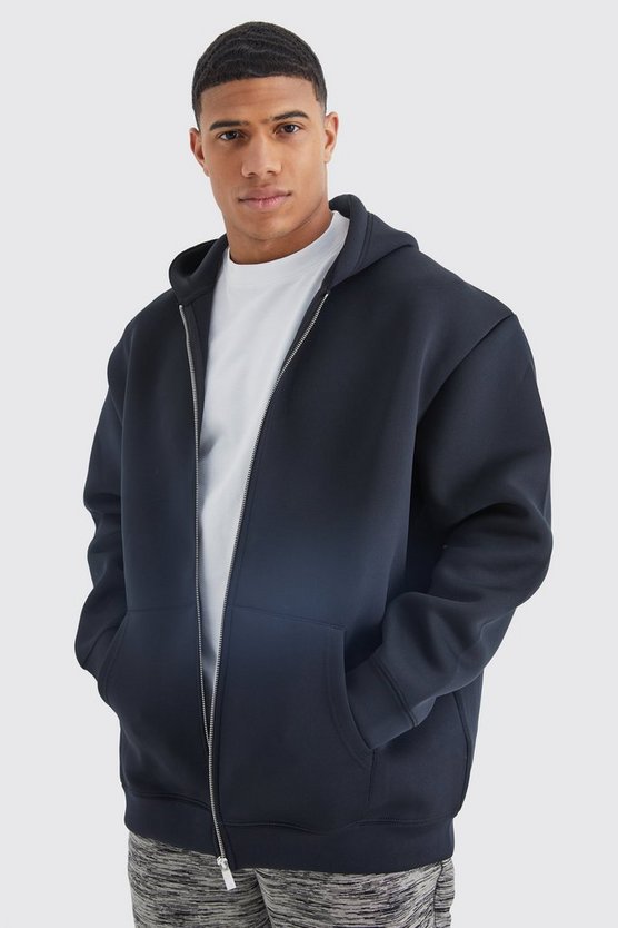 Oversize Scuba Hoodie mit Reißverschluss