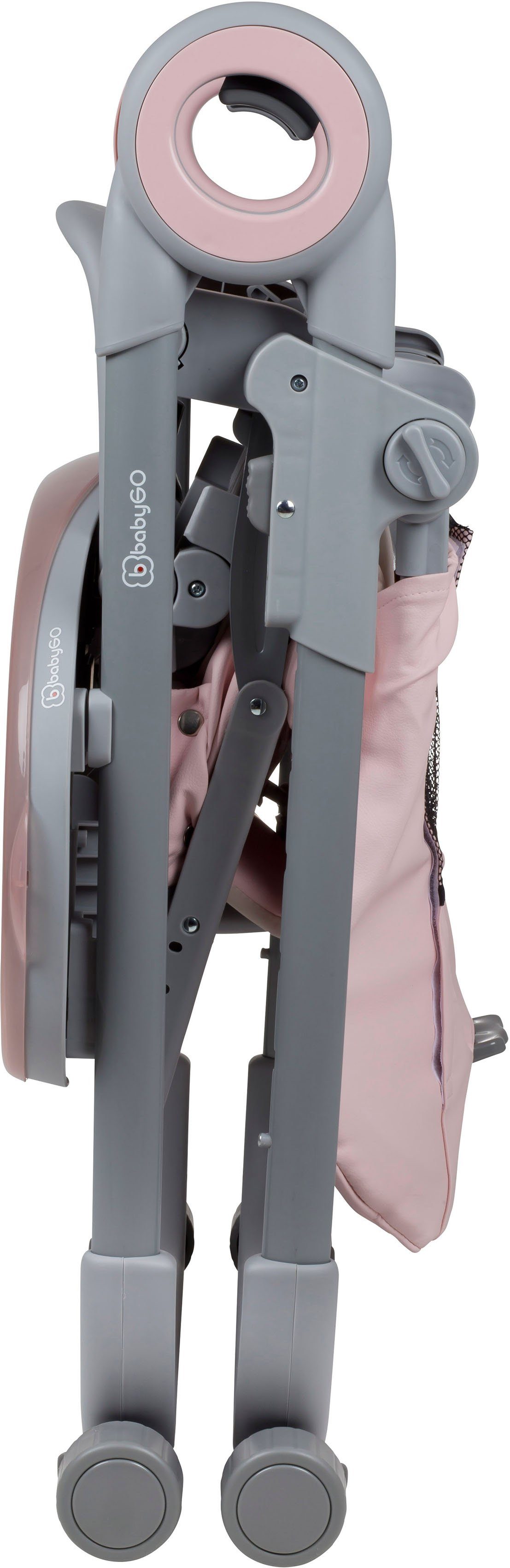 BabyGo Hochstuhl Divan, pink, platzsparend zusammenklappbar