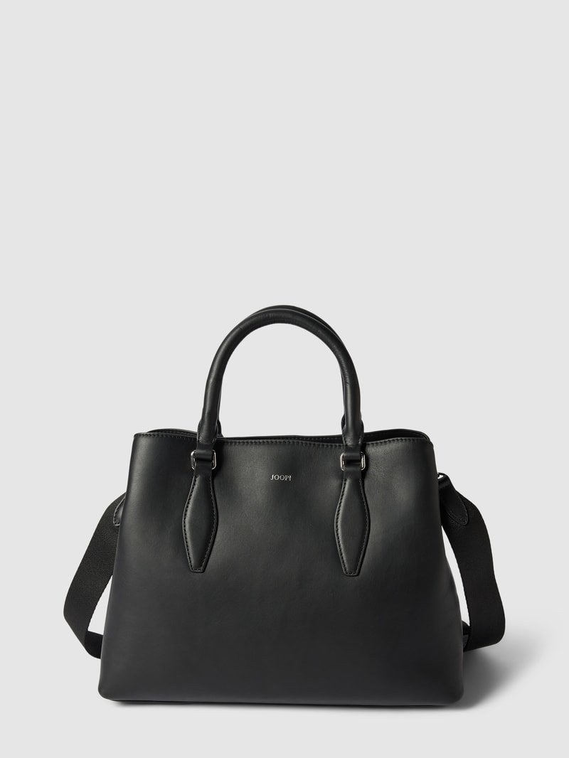 Handtasche mit Label-Print Modell 'Sofisticato Emery' in black