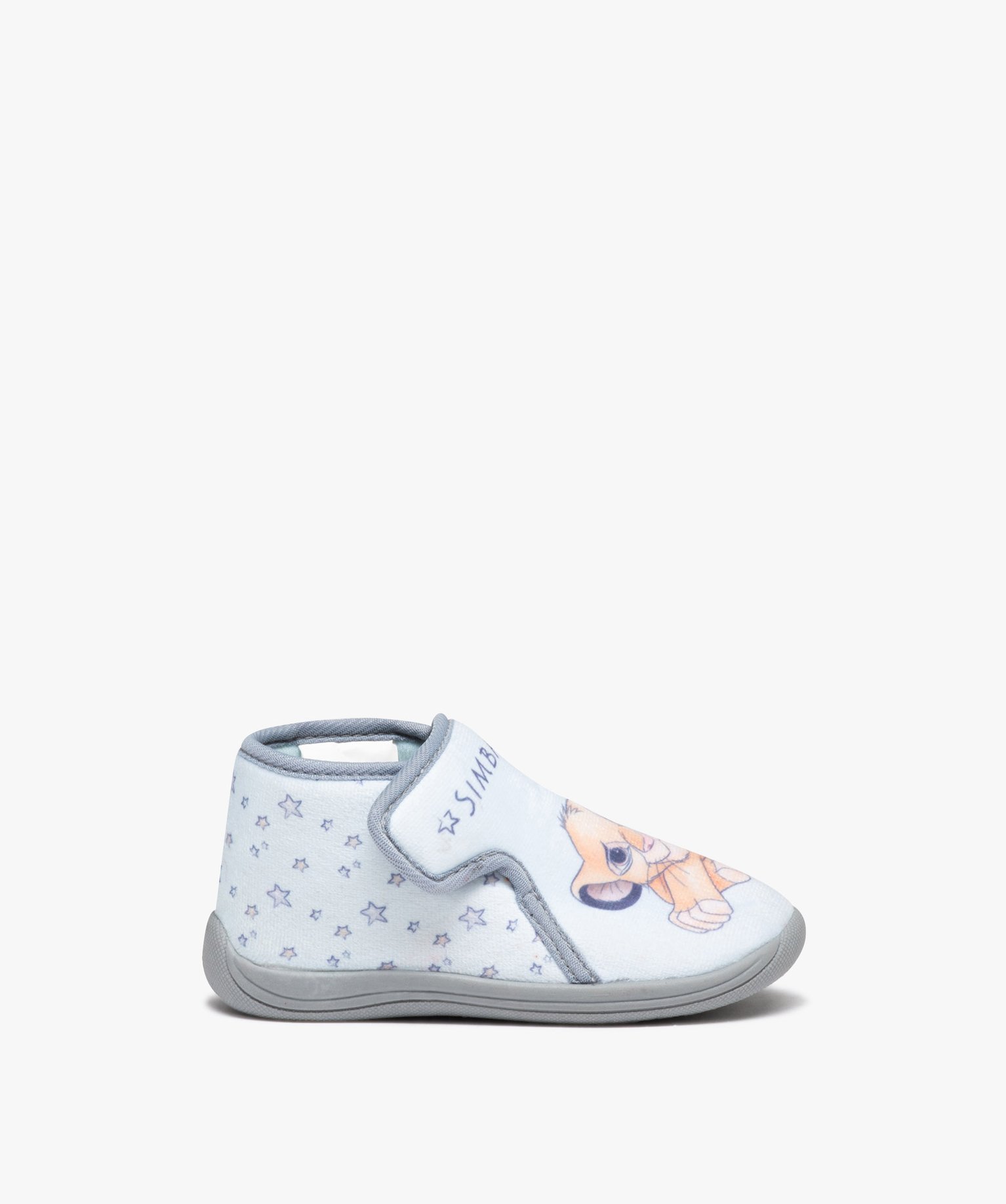 Chaussons Garçon bottillons à scratch avec motif Le Roi Li... bleu | GEMO