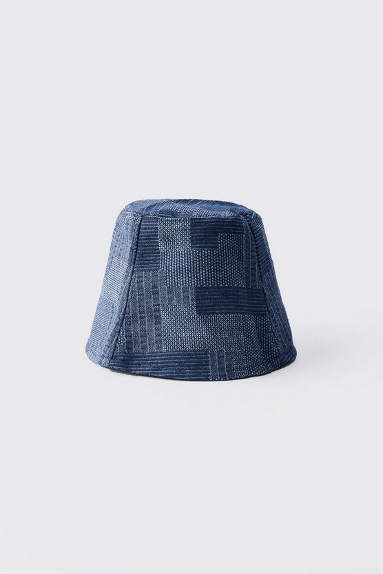 Patchwork Denim-Anglerhut