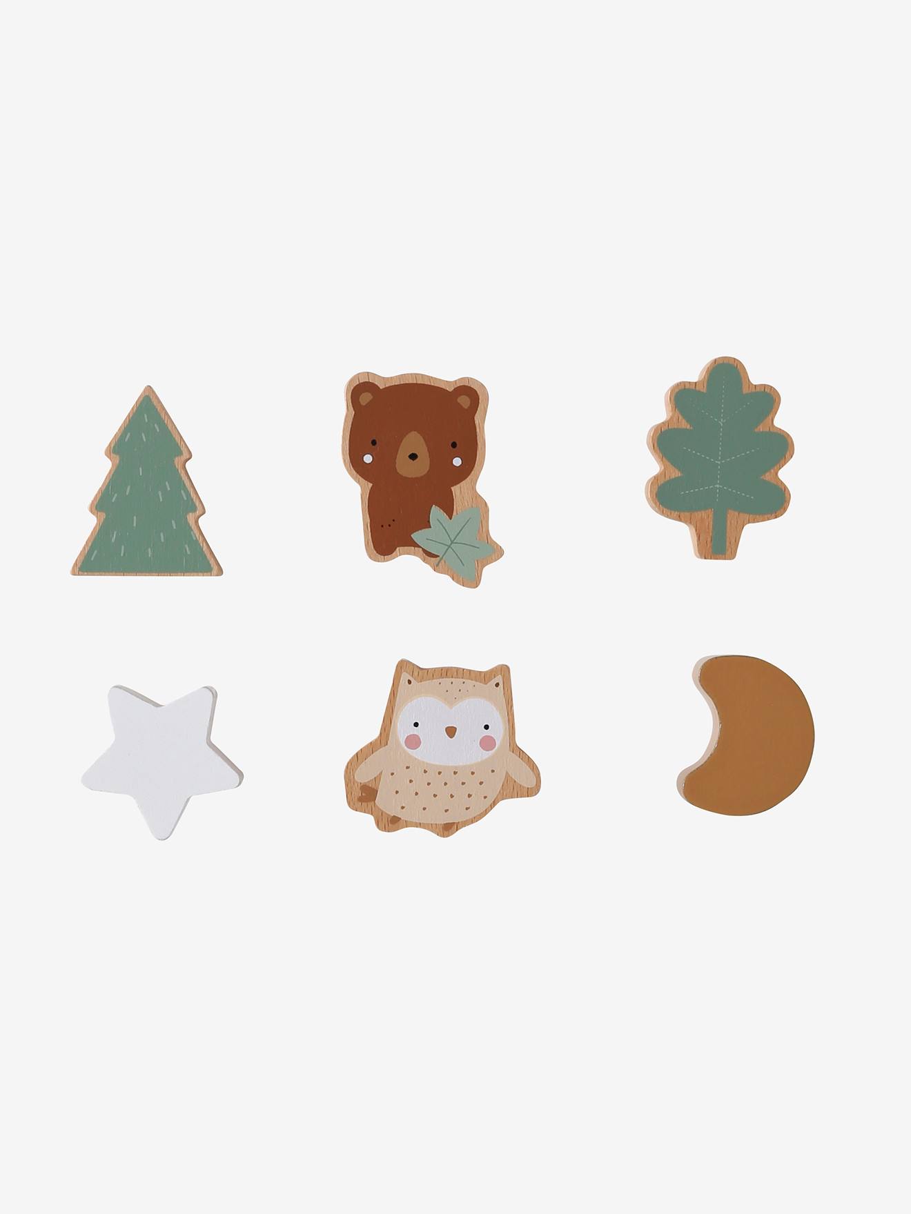 Trieur de formes et boulier silicone et bois FSC® marron