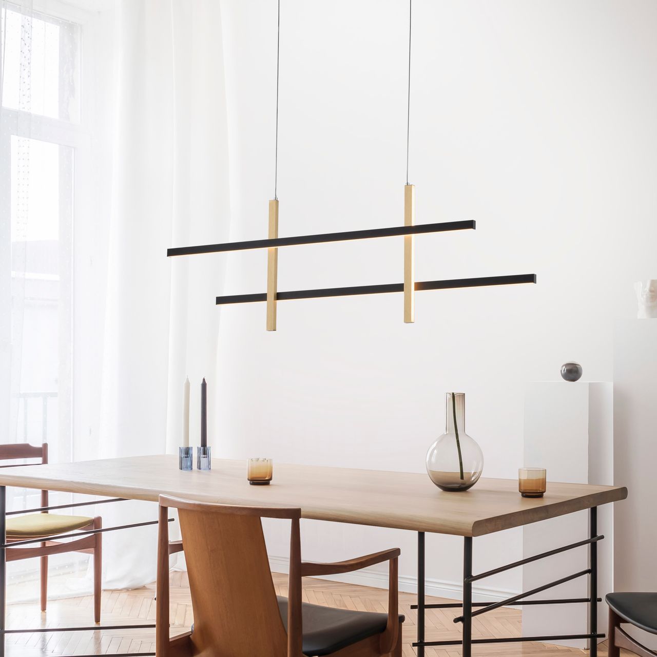 Paul Neuhaus LED Pendelleuchte BARRA, SimplyDim-Funktion, IP20, Schwarz