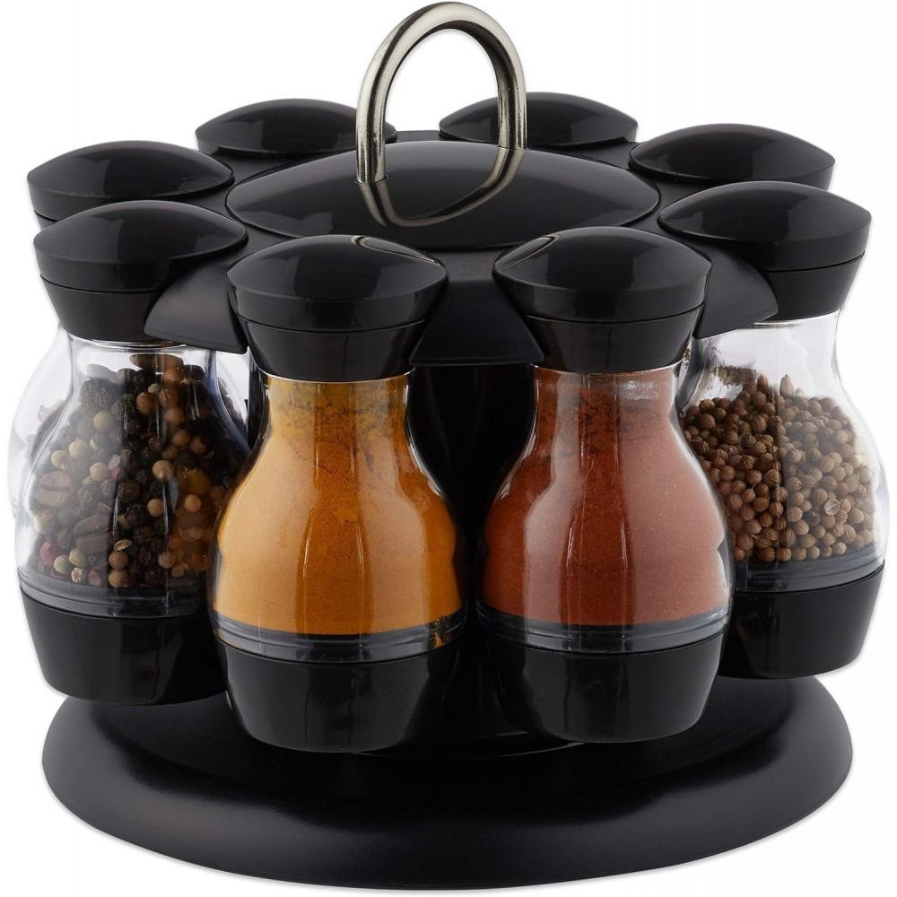 Bizaical Gewürzregal Gewürzregal drehbar,Gewürzkarussell,Gewürzebehälter inkl.8 Gewürzdosen, 1-tlg.