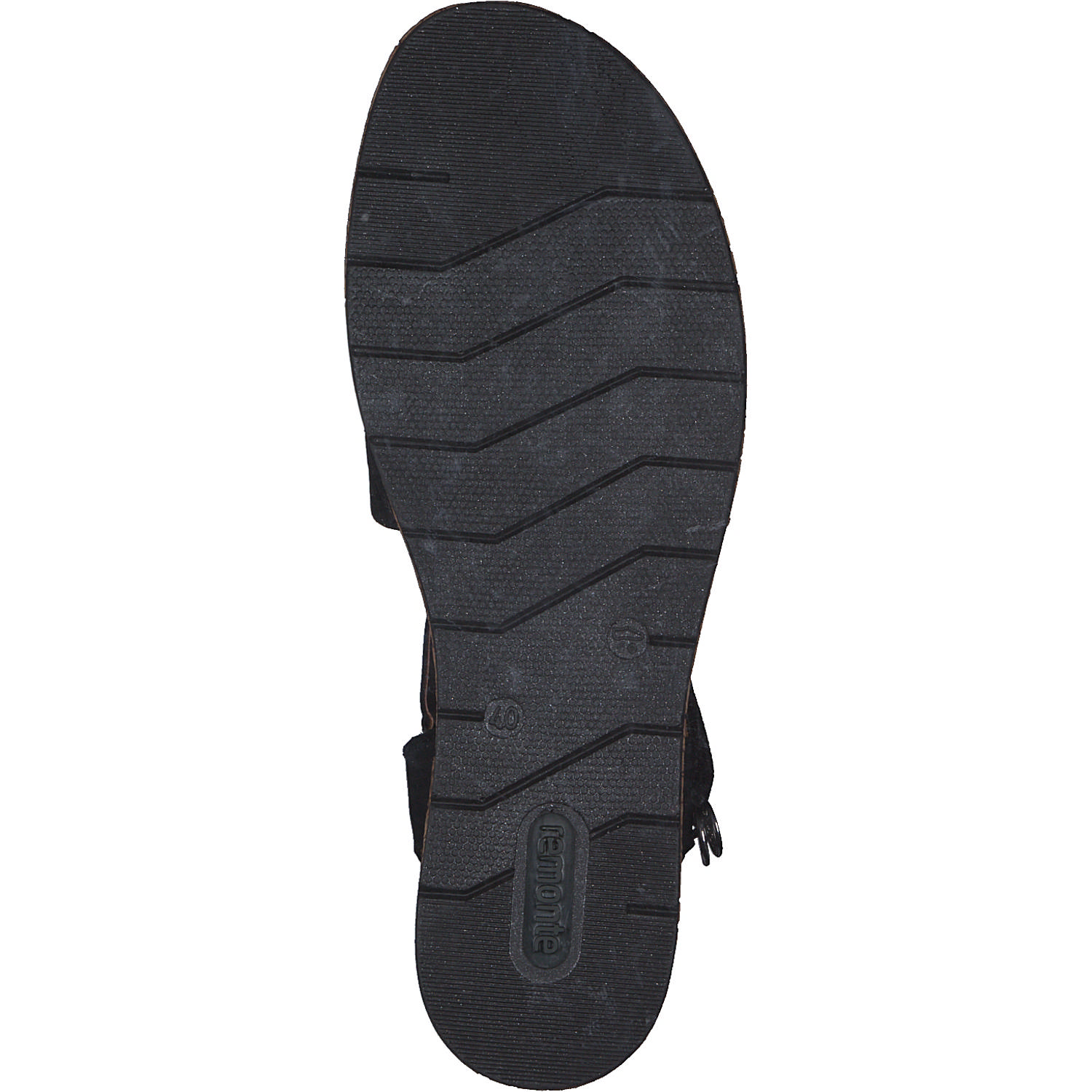 Remonte D3064, Plateau-Sandaletten, Damen, schwarz/schwarz/schwarz