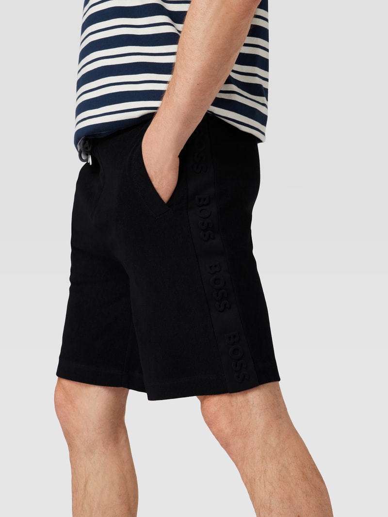 Sweatshorts aus Frottee Modell 'Lamson' in marineblau