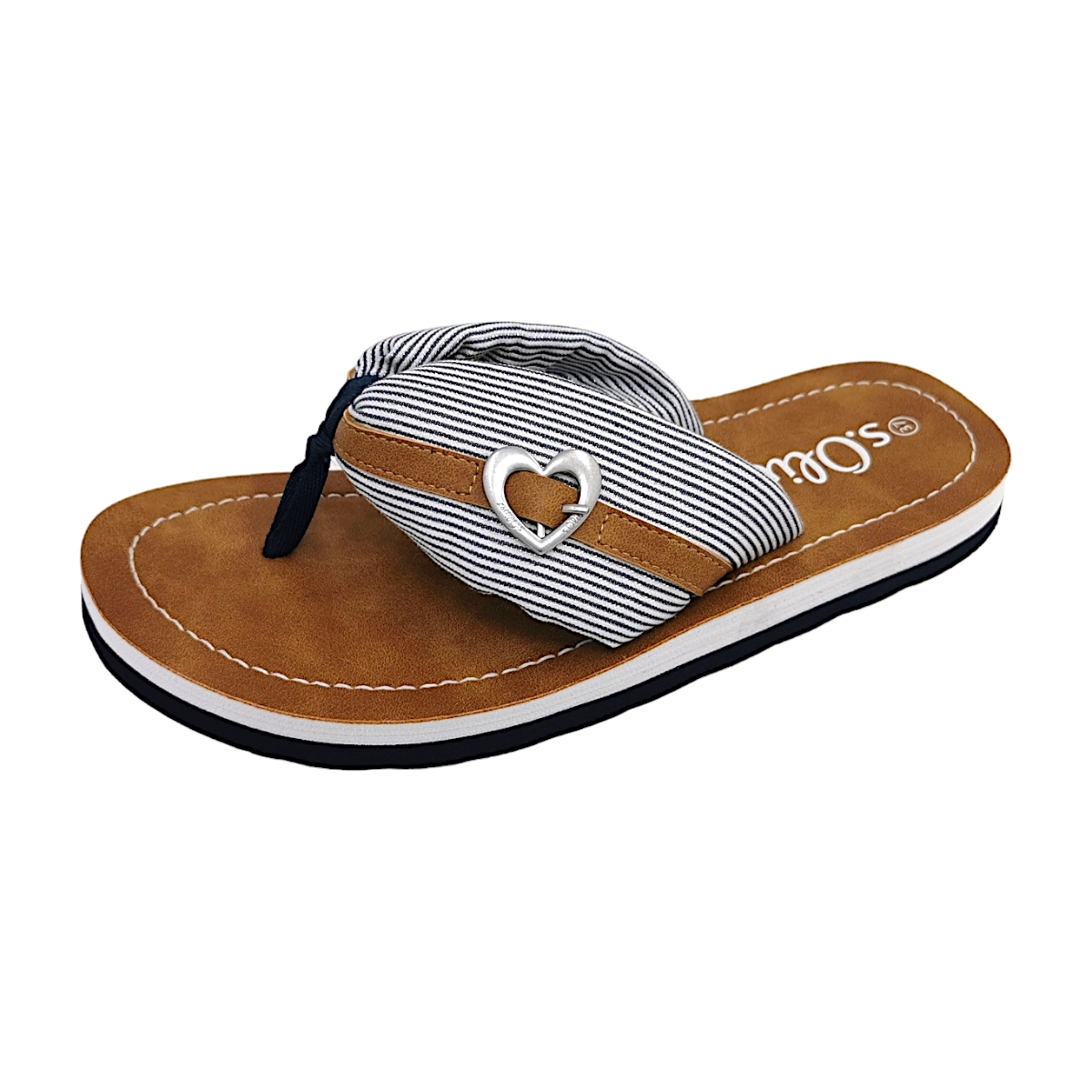 s.Oliver Slides 5-27112-30/837 Blau 837 navy stripe