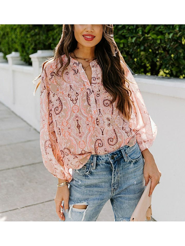 Milan Kiss Bluse in Rosa günstig kaufen