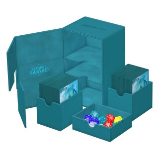 Ultimate Guard Twin Flip`n`Tray 160+ XenoSkin Monocolor - Petrolblau
