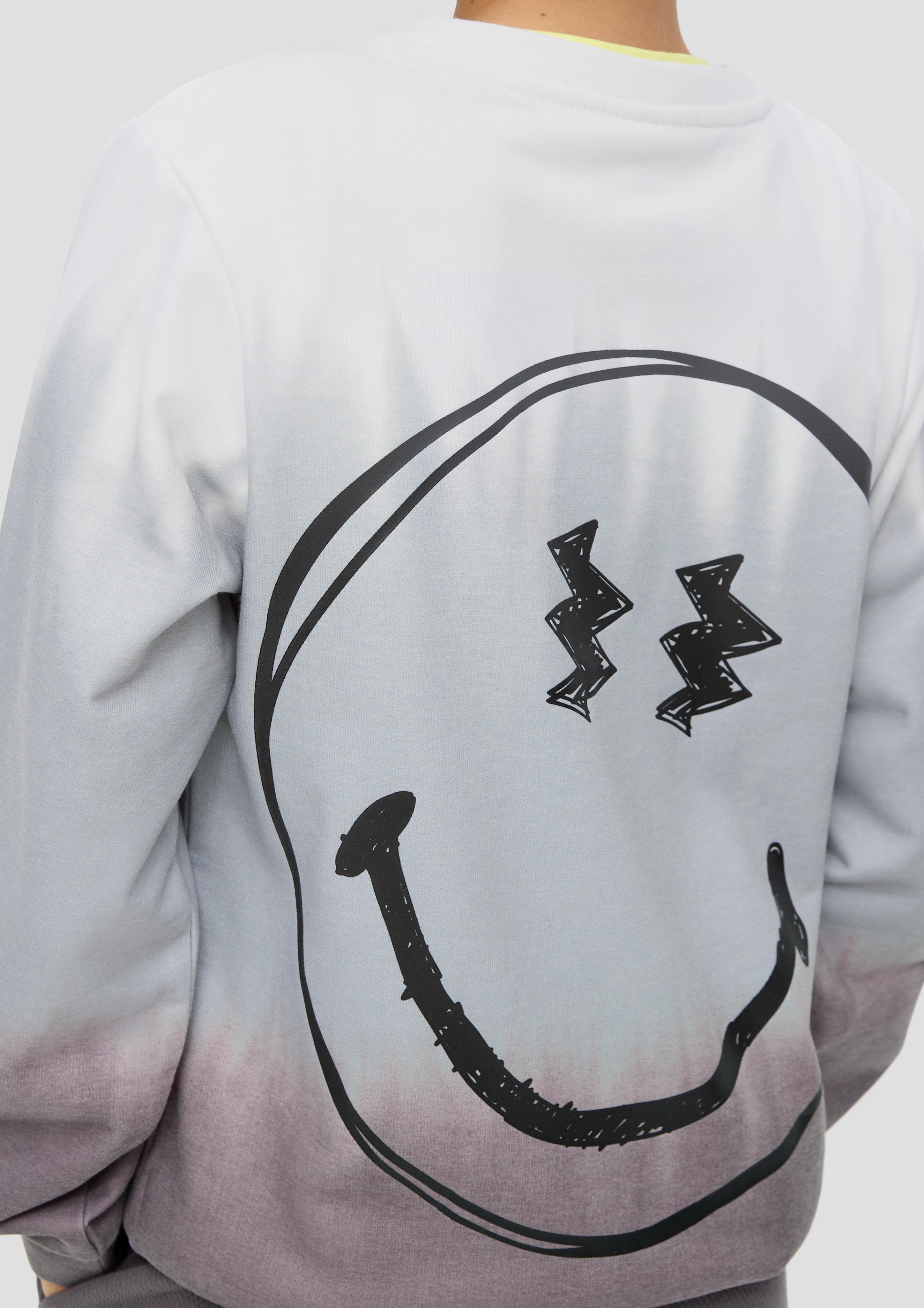 Sweatshirt mit Smiley-Front- und Rückenprint  2143088-94D3