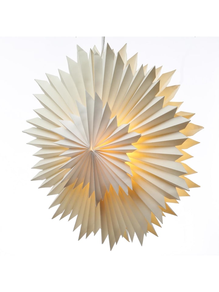 MARELIDA LED Papierstern EISBLUME Weihnachtsstern beleuchtet D: 60cm in weiß günstig kaufen onesize