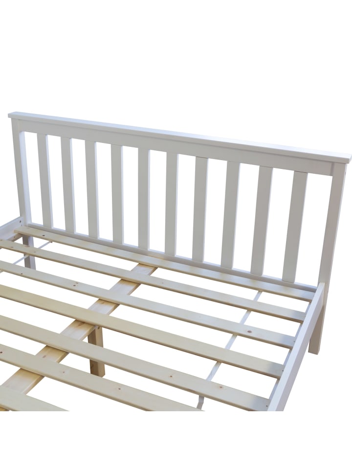 Homestyle4u Holzbett 140x200 in Weiß günstig kaufen 140 x 200 cm