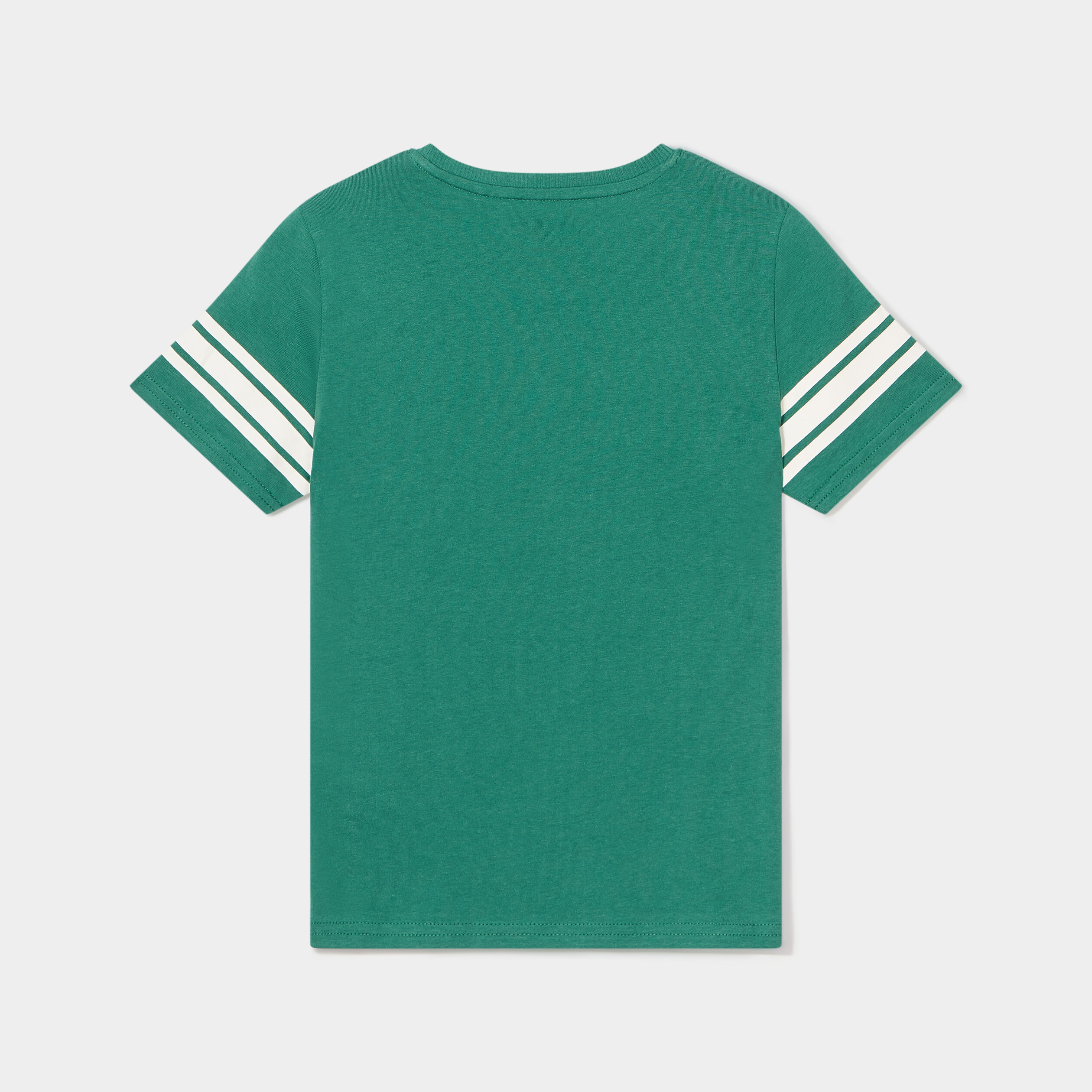 T-shirt manches courtes coton Creeks vert émeraude garçon | La Halle