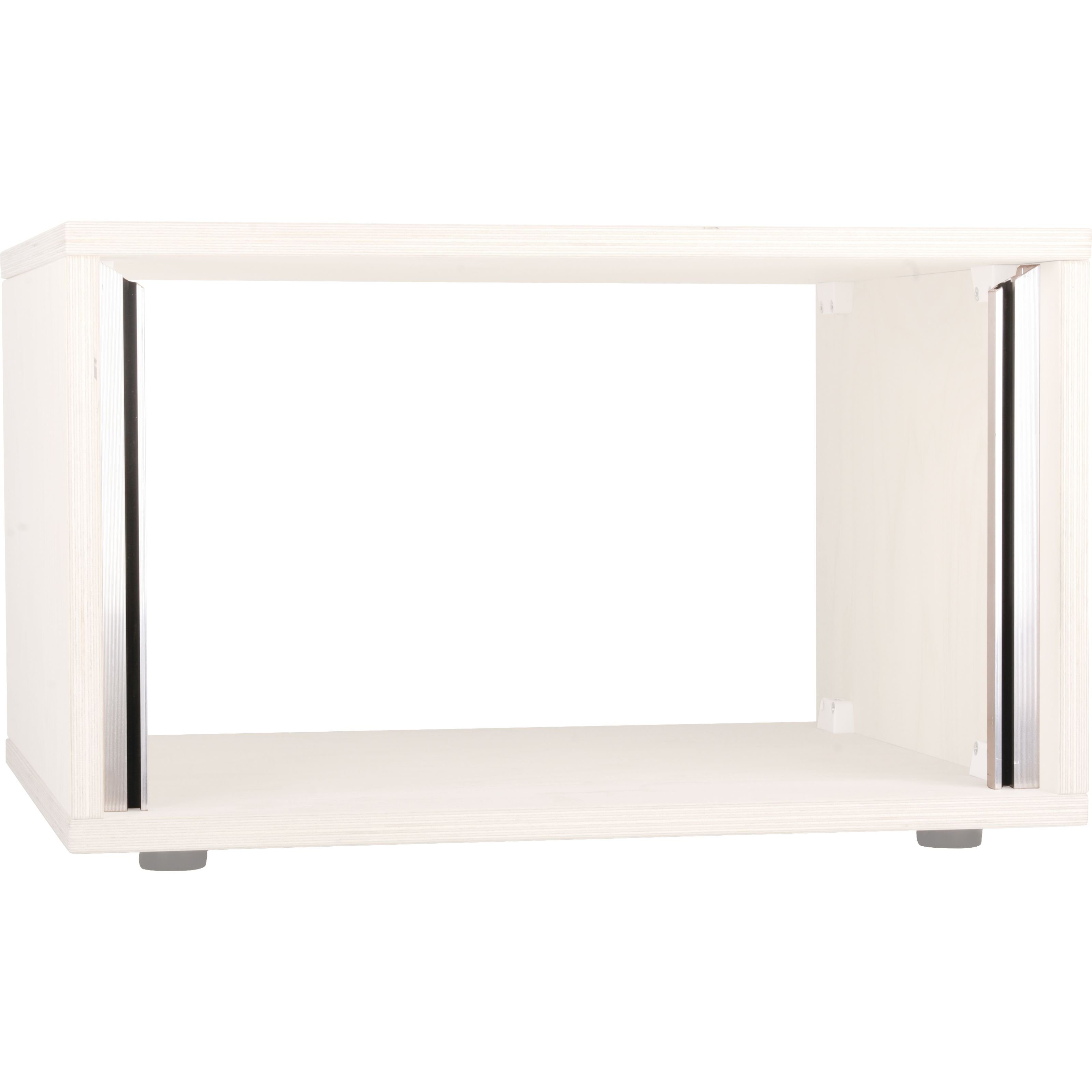 MUSIC STORE Mischpult, Studiorack 4HE Birke MP Bausatz, weiss, gerade