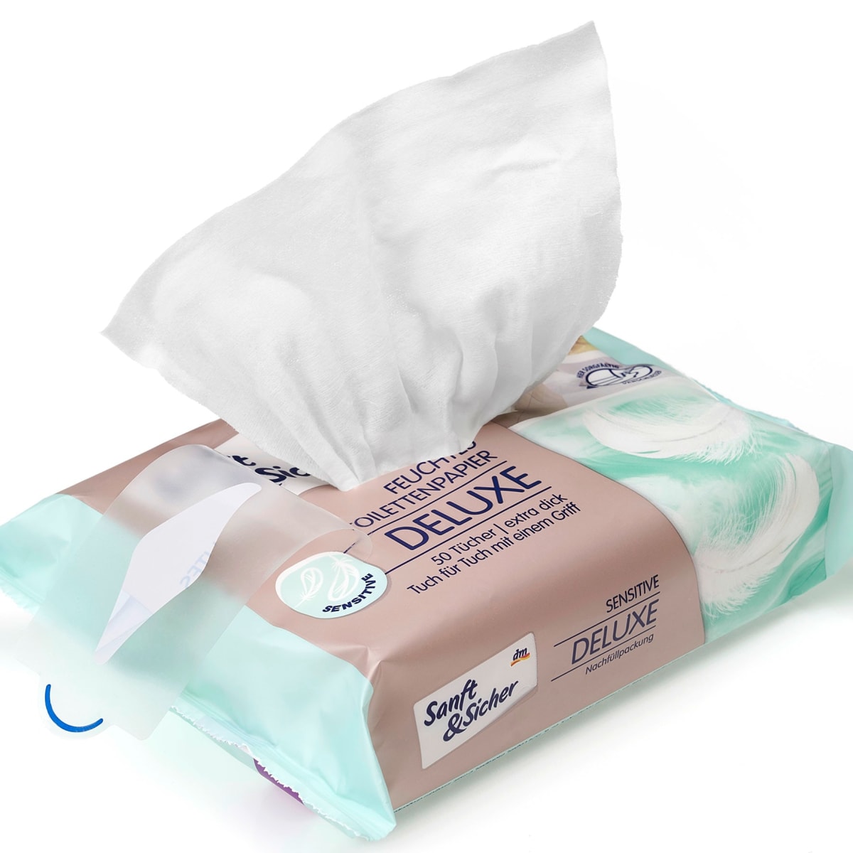 Feuchtes Toilettenpapier Deluxe Sensitive, 50 St