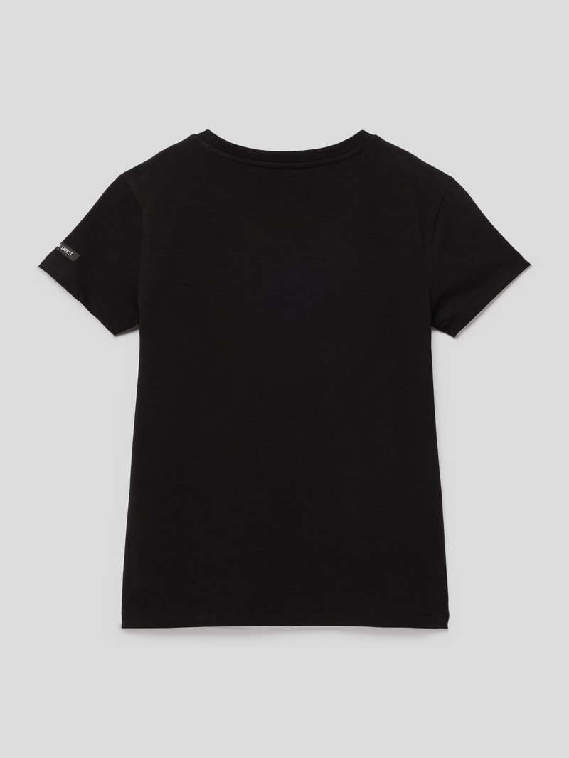 T-Shirt mit Label-Print in schwarz