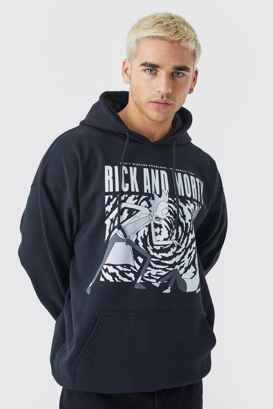 Oversize Hoodie mit lizenziertem Rick and Morty Print