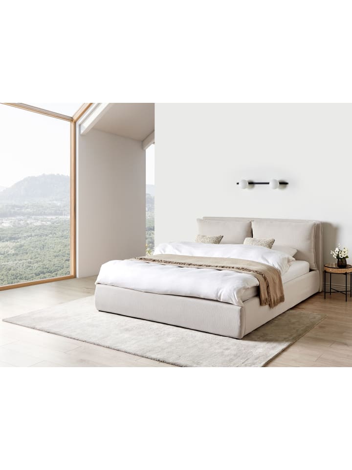 Beliani Doppelbett BAJONNA in Beige - (W) 204 x (H) 102 x (L) 235 cm günstig kaufen onesize
