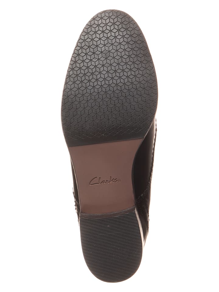 Clarks Leder-Schnürschuhe ''Netley Rose'' in Schwarz günstig kaufen