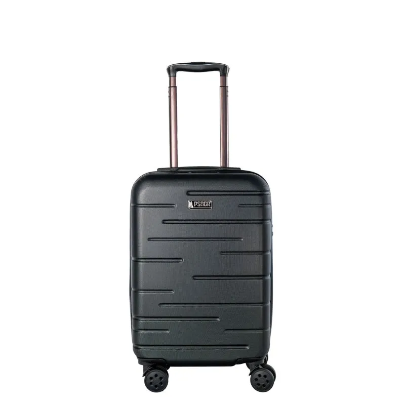 PSNGR Stripes Handgepäckstrolley S (55 cm) Erweiterbar - Black