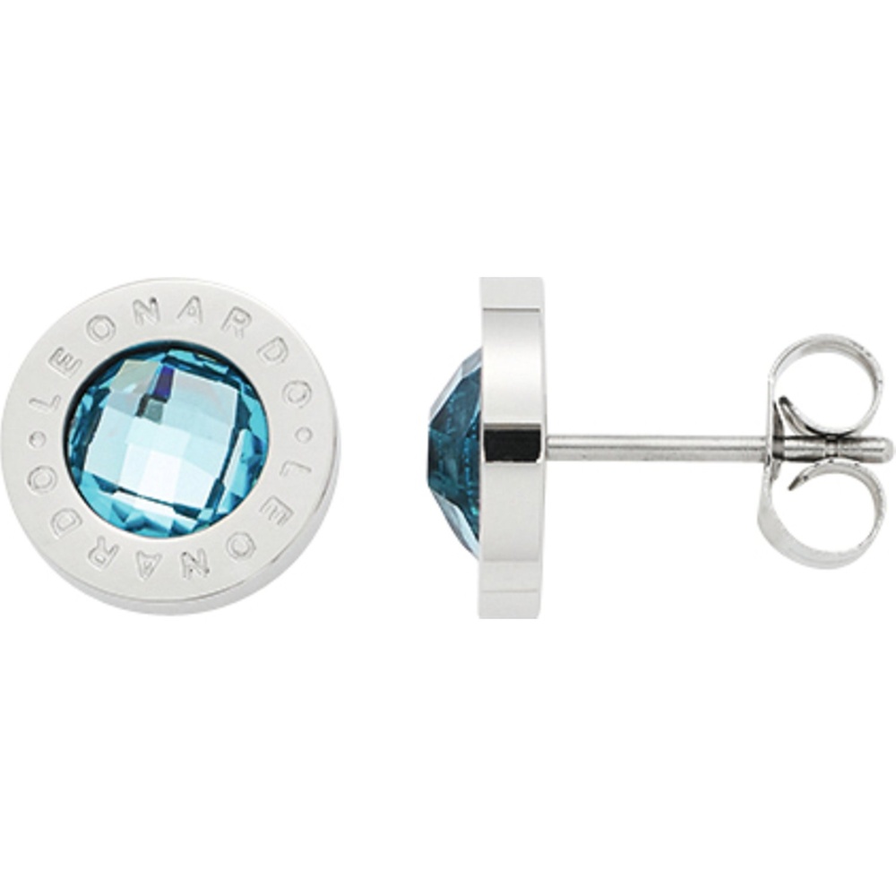 Leonardo Boucles d'oreilles à fermoir à poussette Acier inoxydable, Verre Boucles d'oreilles
