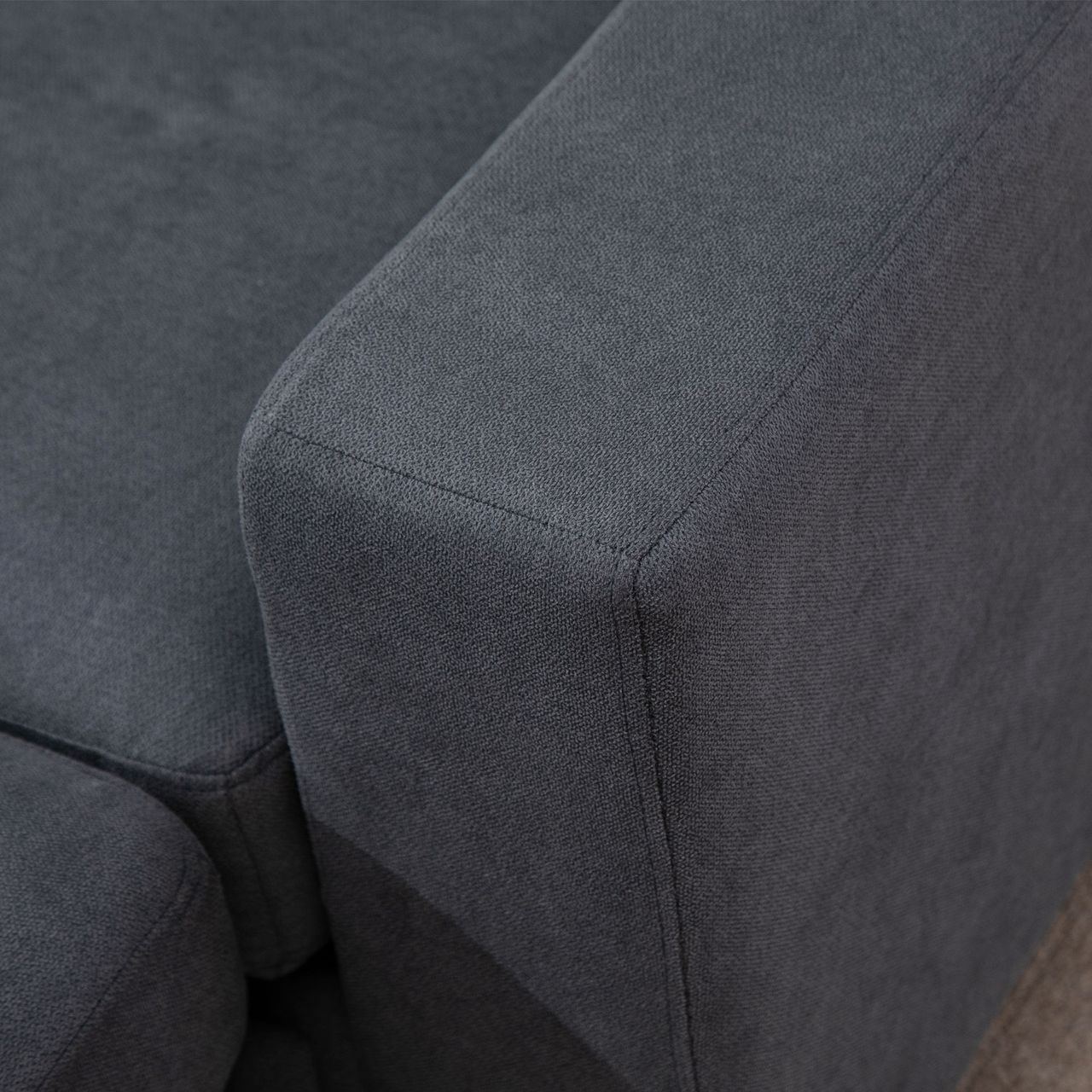 HOMCOM Ecksofa Eckcouch in L-Form, Eckgarnitur in Leinenoptik Couchgarnitur