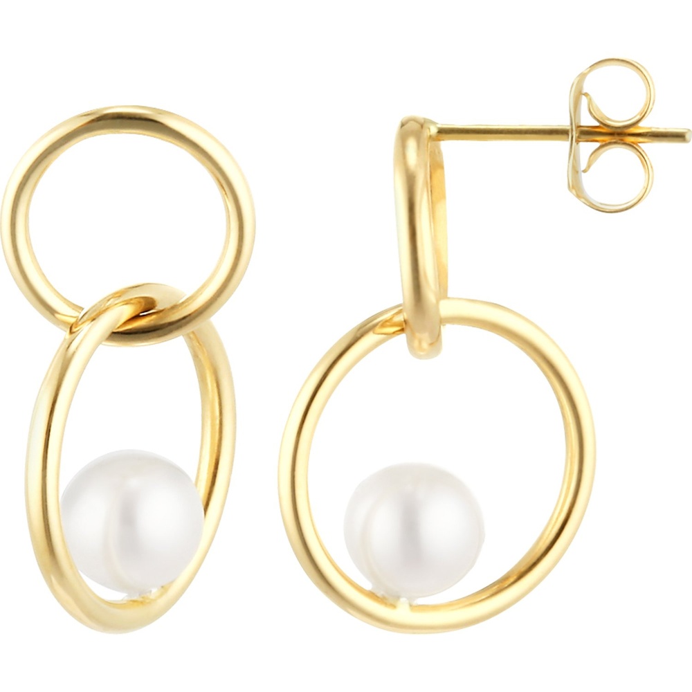 Valeria Boucles d'oreilles à fermoir à poussette 375 Or jaune Boucles d'oreilles