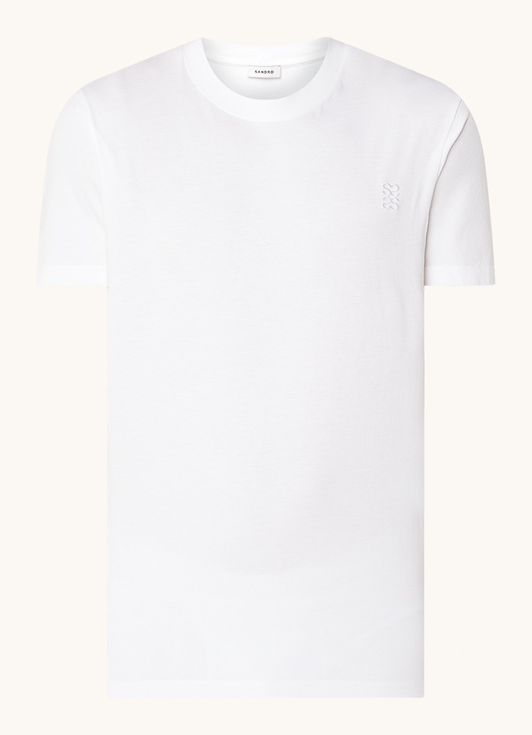 Sandro  T-shirt met logoborduring