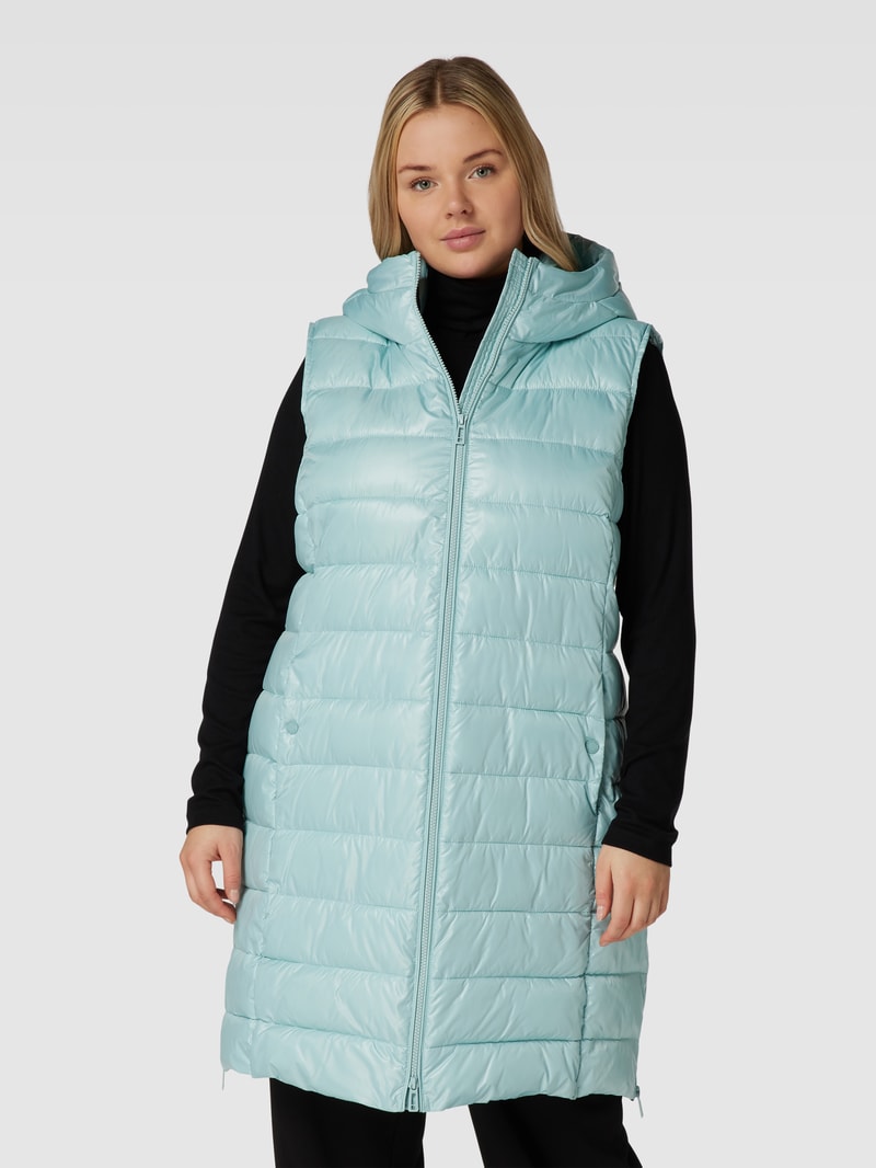 PLUS SIZE Steppweste mit Kapuze in eisblau